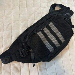Adidas Black and White Men's Belt Bag